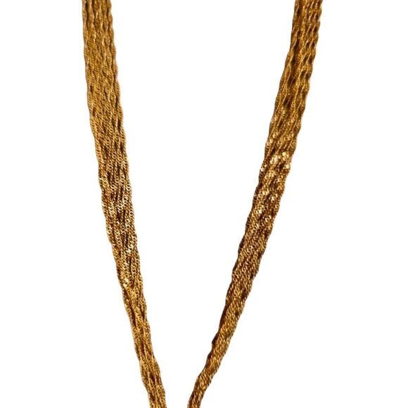Gold-tone Multi-strand Statement Necklace - Picture 9 of 12
